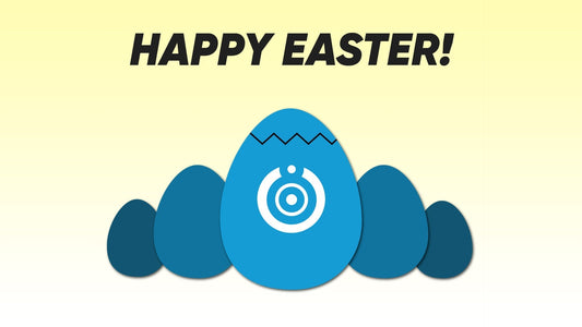 An image depicting the Soundcraft Logo within a blue egg with the text "Happy Easter!" above.