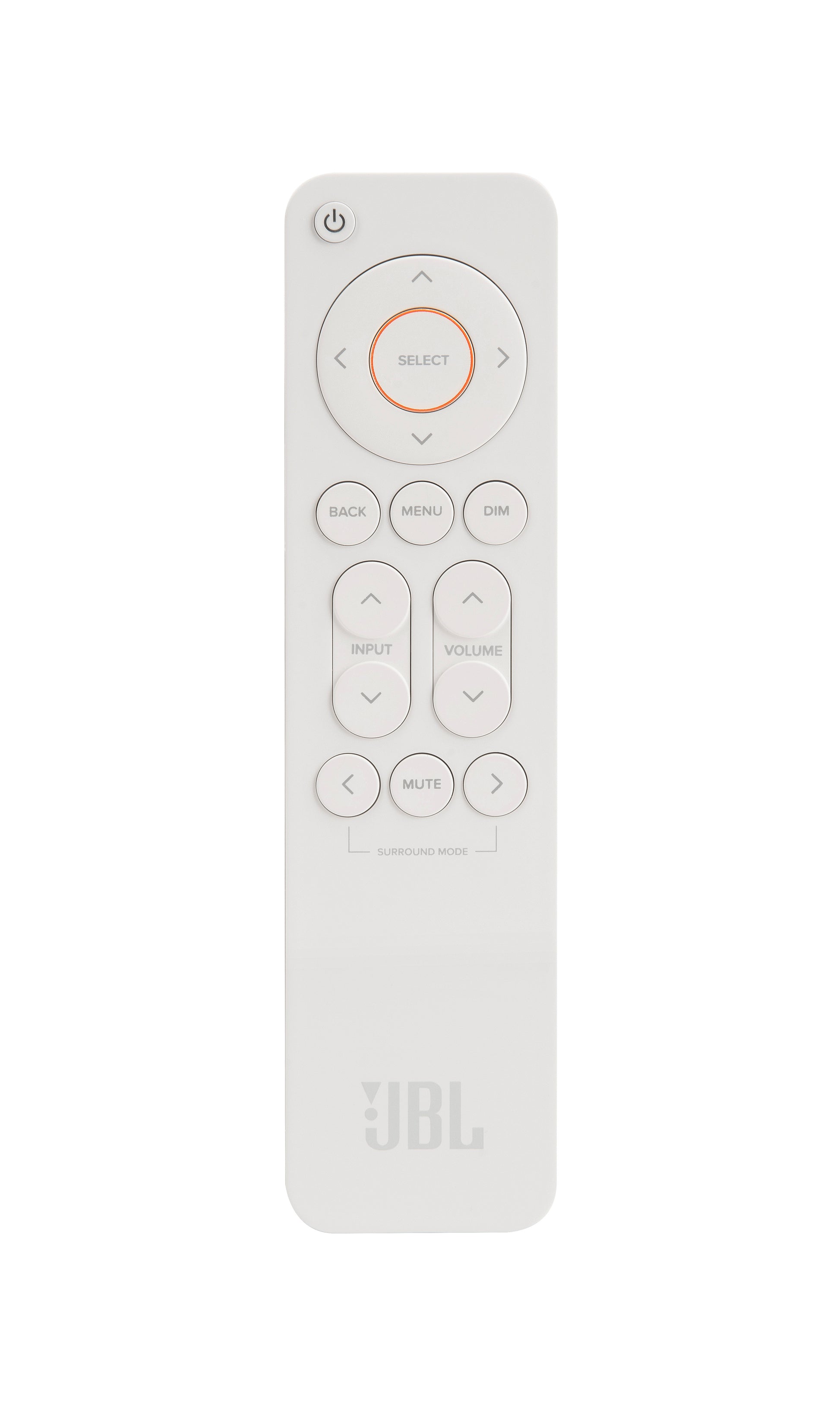Product Image of the JBL MA510 AV Receiver Remote in White