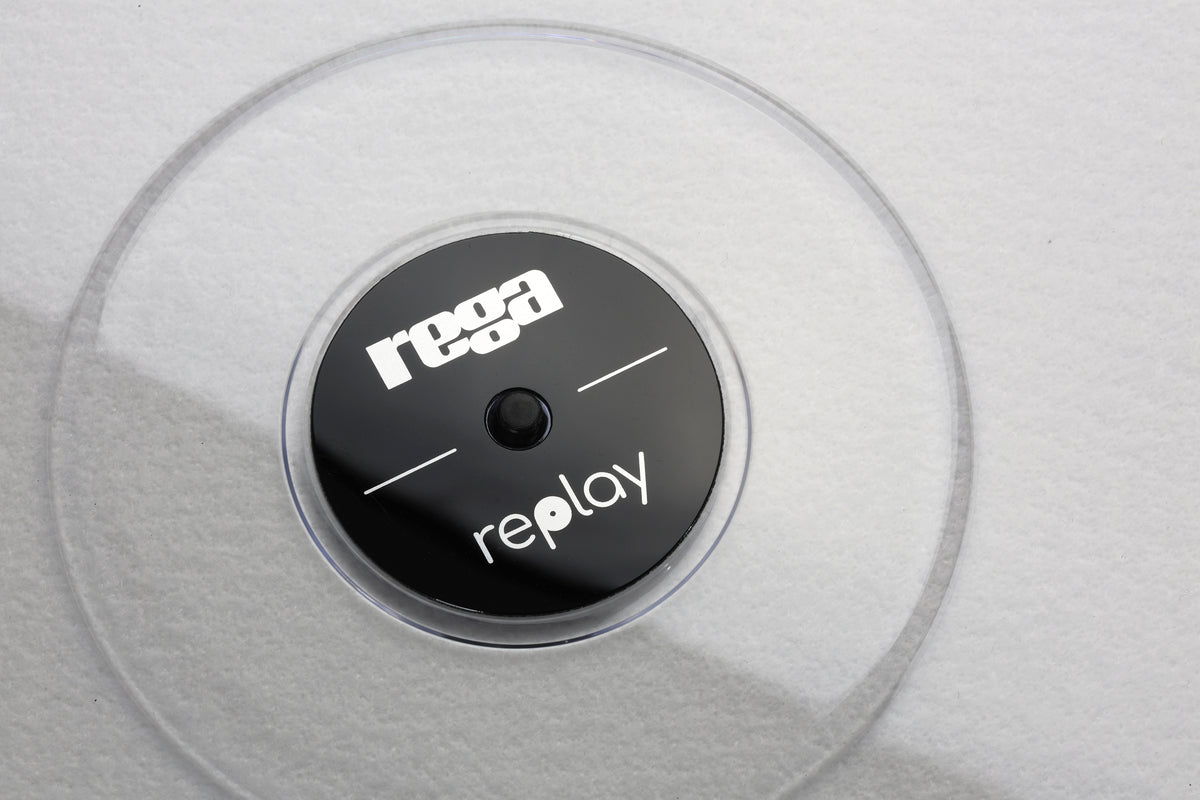 Product Image of the Rega Replay turntable in Black