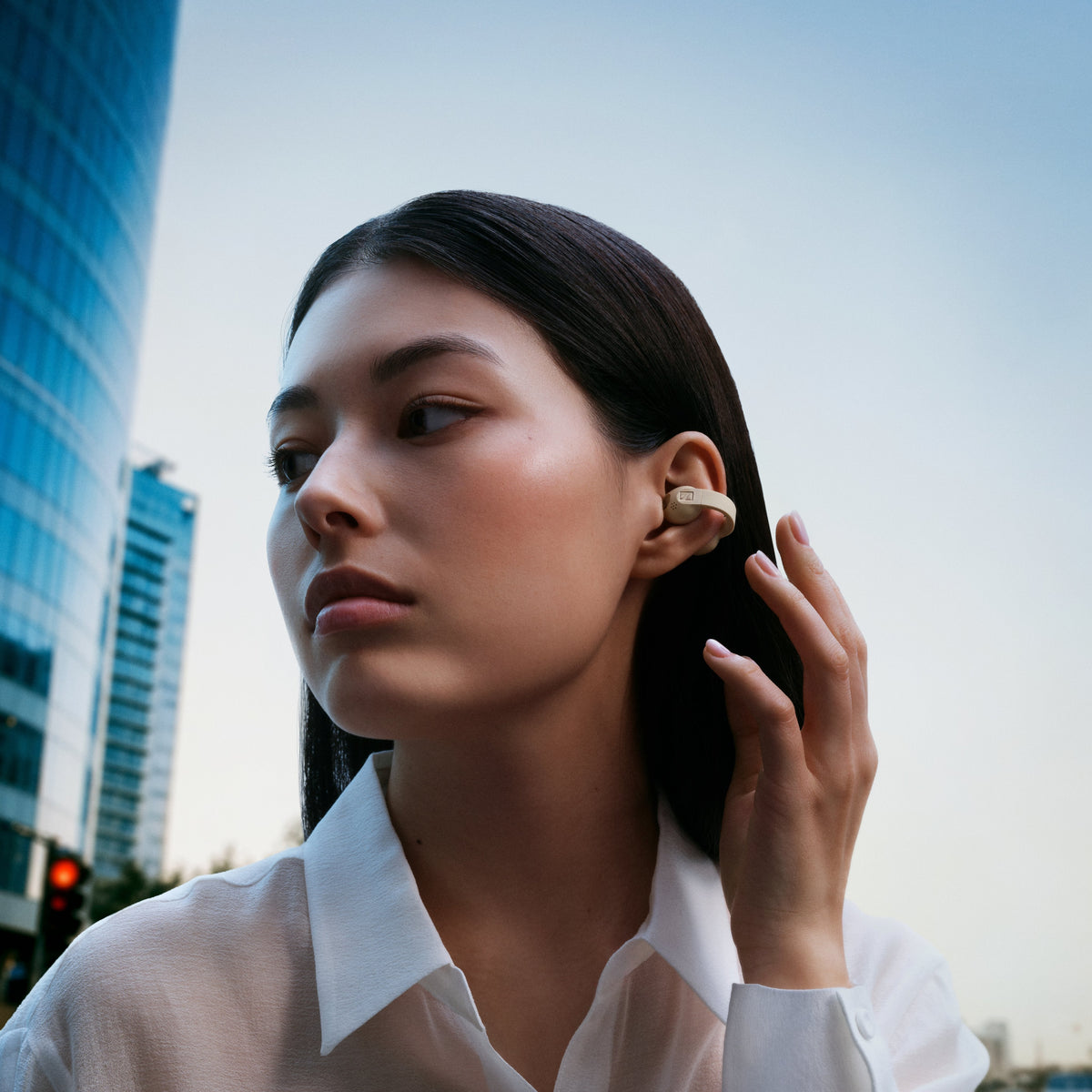 Lifestyle Image of Sennheiser Accentum Clip Open Wireless Earphones