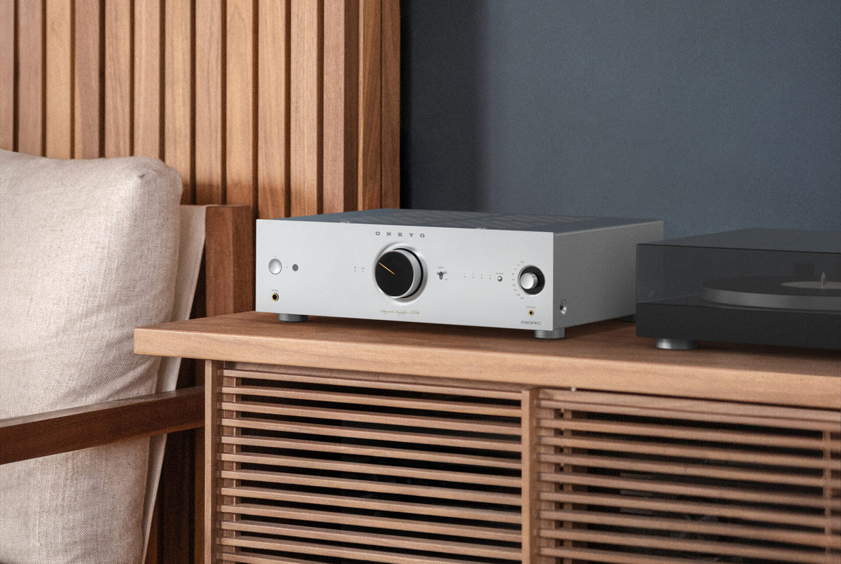 Lifestyle Image of the Onkyo Icon A-50 Integrated Amplifier in Silver