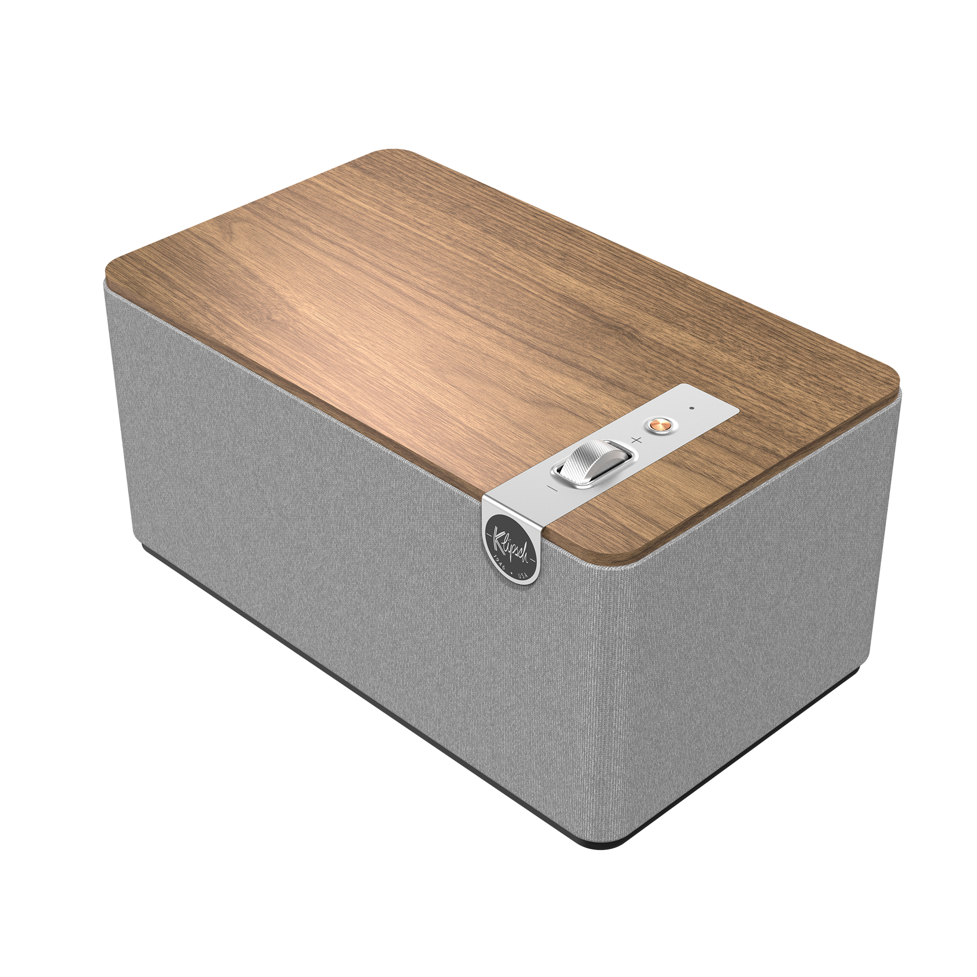 Product Image of the Klipsch Three Plus Bluetooth Speaker in Walnut