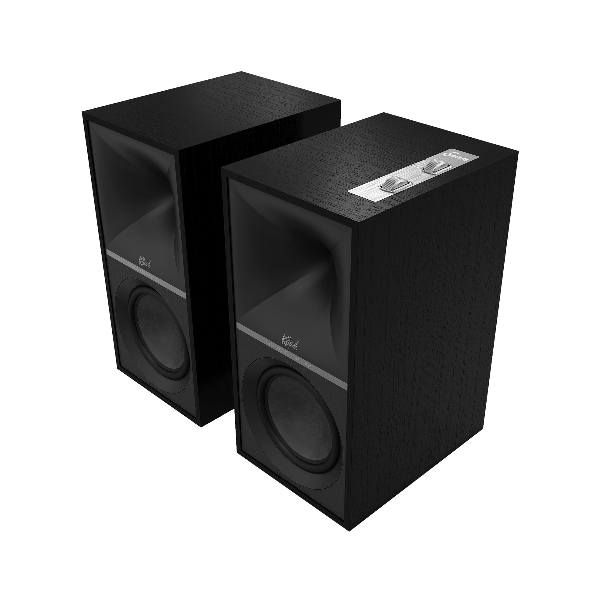 Product Image of the Klipsch The Sevens Powered Bookshelf Speakers in Black